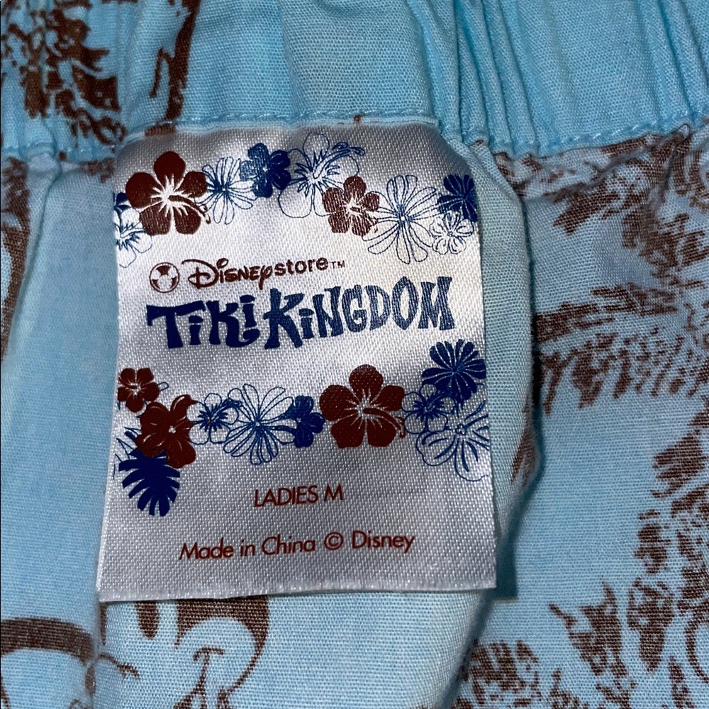 Women’s size M Disney Tiki Kingdom blue & brown cotton maxi skirt - Picture 2 of 6